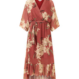 YASMINE™ - Tyylikäs Kimono-Midi-Mekko