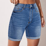 RAPHAELLE™ - Stretch-Fit Bermuda Farkkushortsit
