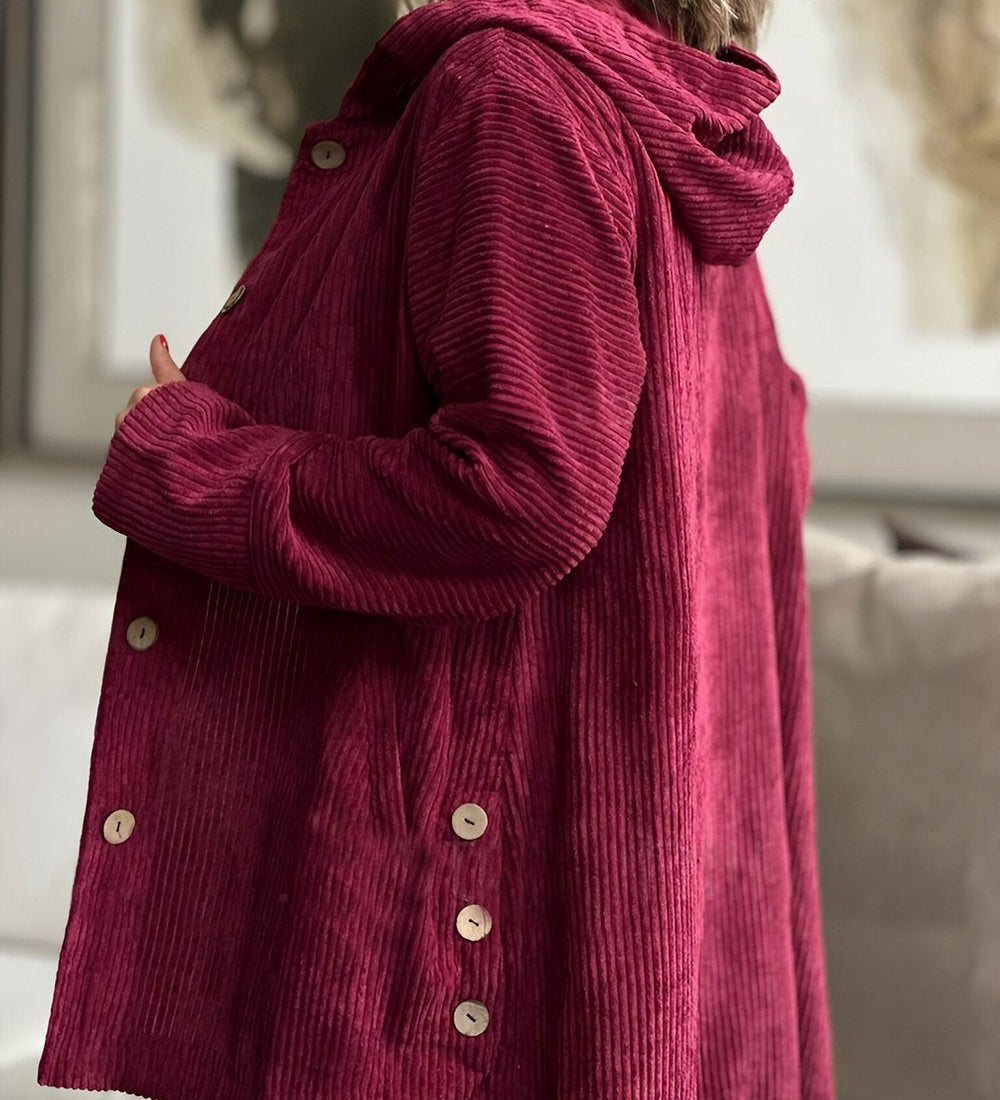 Cordia™ – pehmeä vakosamettitakki hupulla