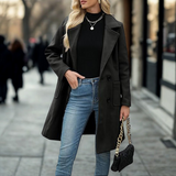 Demi™ – Keskipitkä takki (avoin etuosa napeilla)