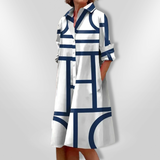 CHEZKA™ - Tyylikäs geometrinen midimekko