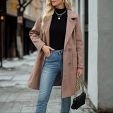 Demi™ – Keskipitkä takki (avoin etuosa napeilla)