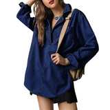 NALINAE™ – Tyylikäs V-pääntie Denim Tunika-Paita