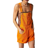 REMITA™ - Vintage Säädettävät Denim Haalarishortsit