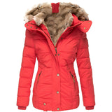 Odelia™ - Tyylikäs slim fit -takki turkiskauluksella
