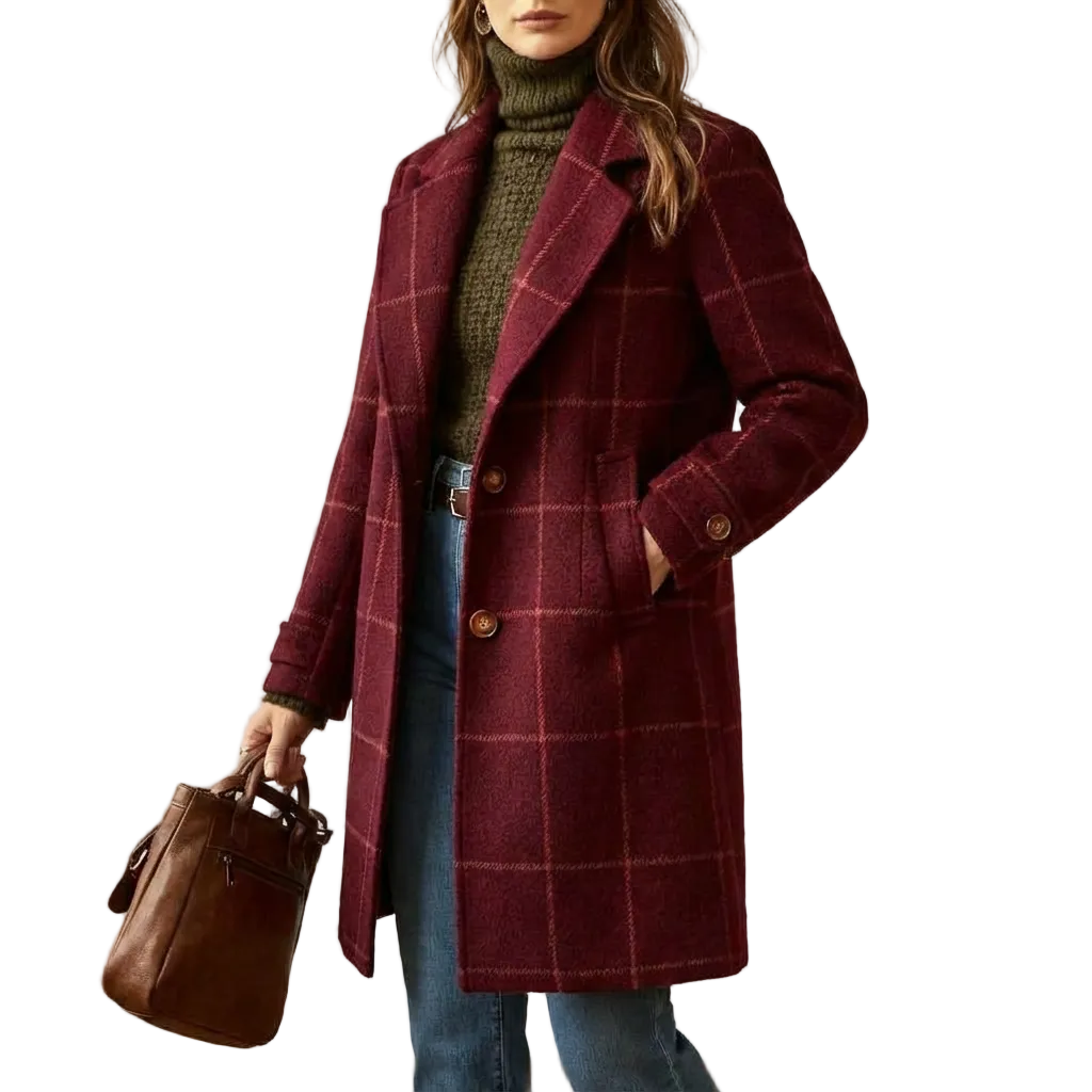 Anne™ - Hienostunut ruudullinen takki