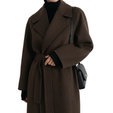 Katrine™ - Elegantti pitkä takki vyöllä