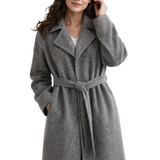 Katrine™ - Elegantti pitkä takki vyöllä