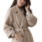 Katrine™ - Elegantti pitkä takki vyöllä