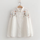 FLAVIE™ – Vintage Charme Brodeerattu Paita