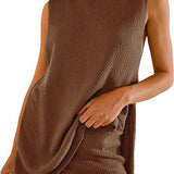 SAVINA™ – Olkaimeton Lounge-Neule & Shorts Duo