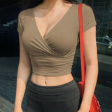 ELAYNE™ – Tyylikäs V-pääntie Crop Top