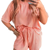 LAYLANI™ - Rentouttava kesä-lounge-sweatshirt ja shortsit Co-Ord