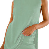 SAVINA™ – Olkaimeton Lounge-Neule & Shorts Duo