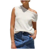 Naisten Off-Shoulder Y2K Lyhythihainen Ribbineulepaita