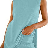 SAVINA™ – Olkaimeton Lounge-Neule & Shorts Duo