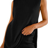 SAVINA™ – Olkaimeton Lounge-Neule & Shorts Duo