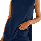 SAVINA™ – Olkaimeton Lounge-Neule & Shorts Duo