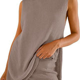 SAVINA™ – Olkaimeton Lounge-Neule & Shorts Duo