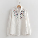 FLAVIE™ – Vintage Charme Brodeerattu Paita