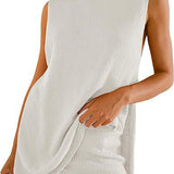 SAVINA™ – Olkaimeton Lounge-Neule & Shorts Duo