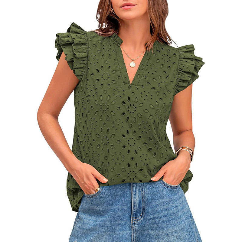 AVESSA™ – Mukava Daily Cap Sleeve Kesä Boho Toppi