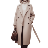 Elowen™ – Elegantti pitkä takki vyöllä