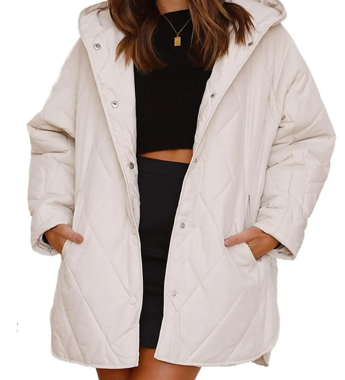 Corvaya™ – oversize-talvitakki hupulla