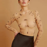 JANELLA™ – Moderni Print-Mesh-Body