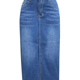 DENISE™ – Klassinen Korkeavyötäröinen Denim-hame
