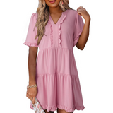 SHAILA™ - Rentouttava V-pääntie Mini-mekko