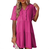 SHAILA™ - Rentouttava V-pääntie Mini-mekko