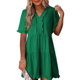 SHAILA™ - Rentouttava V-pääntie Mini-mekko