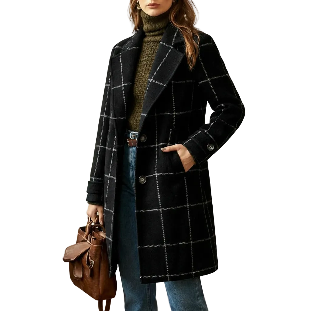 Anne™ - Hienostunut ruudullinen takki