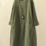 BRIDIE™ - Rentouttava Corduroy Midi