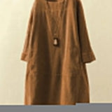 BRIDIE™ - Rentouttava Corduroy Midi