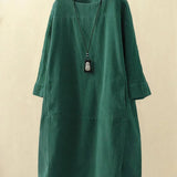 BRIDIE™ - Rentouttava Corduroy Midi