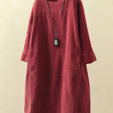 BRIDIE™ - Rentouttava Corduroy Midi