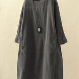 BRIDIE™ - Rentouttava Corduroy Midi