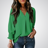 LEILA™ – Klassinen V-pääntie Tunika Paita