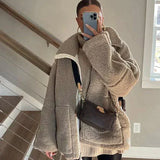 Rose™ – Naisten oversize-takki teddykankaasta, vetoketjulla