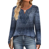 Rento Naisten Boho V-pääntie Pitkähiha Blus