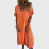 Fiona™ – Elegantti Kevyt V-Pääntie Mekko