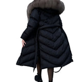 AURORA™ - Tyylikäs puuvillatakki, jossa on turkishuppu