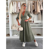 MAELLE™ – Tyylikäs V-pääntie Midi-mekko