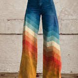 CALLIE™ - Retro Chevron Leveät Housut