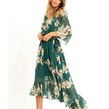 YASMINE™ - Tyylikäs Kimono-Midi-Mekko