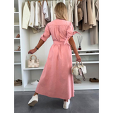 MAELLE™ – Tyylikäs V-pääntie Midi-mekko
