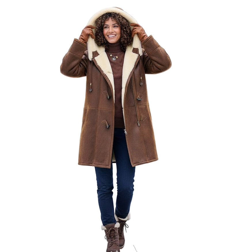 Elena™ - Ajaton talvitakki hupulla